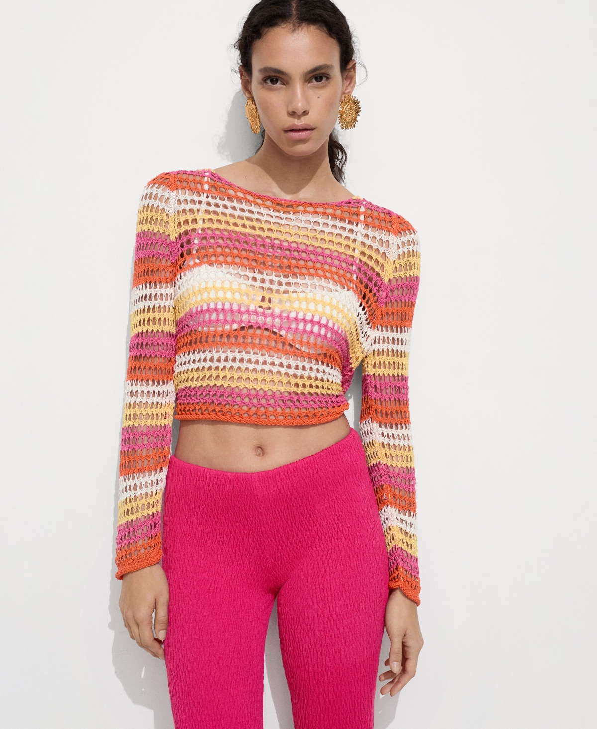 Mango Women's Braided Knitted Pants