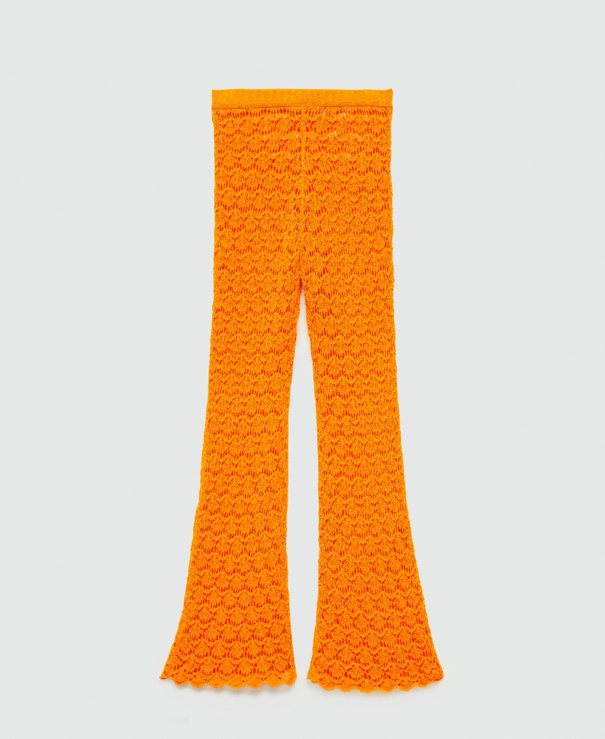 Mango Women's Crochet Flare Trousers