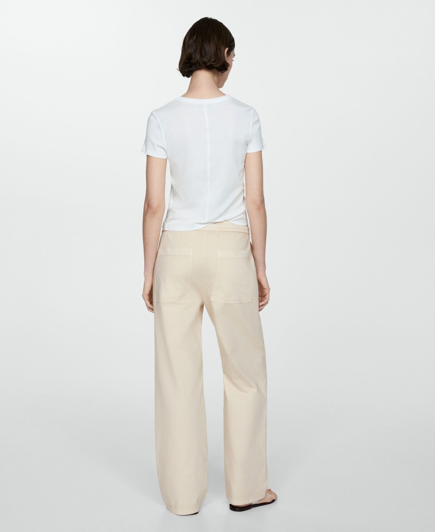 Women's Elastic Waist Cotton Pants