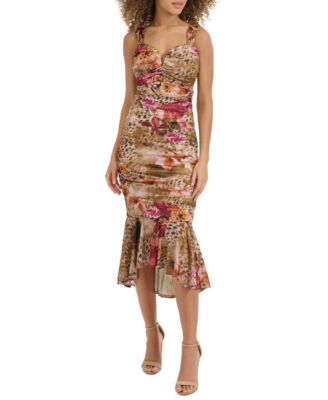 Siena - Women's Sleeveless Printed-Mesh Midi Dress