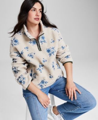 Macys womens fleece tops online