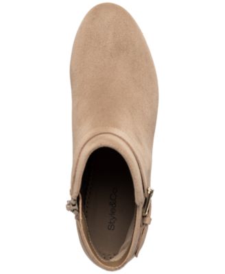 Women's Ariella Block Heel Buckle Dress Booties, Created for Macy's