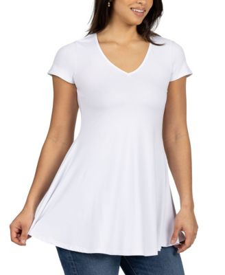 Women's Short Sleeve Loose Fit Tunic Top