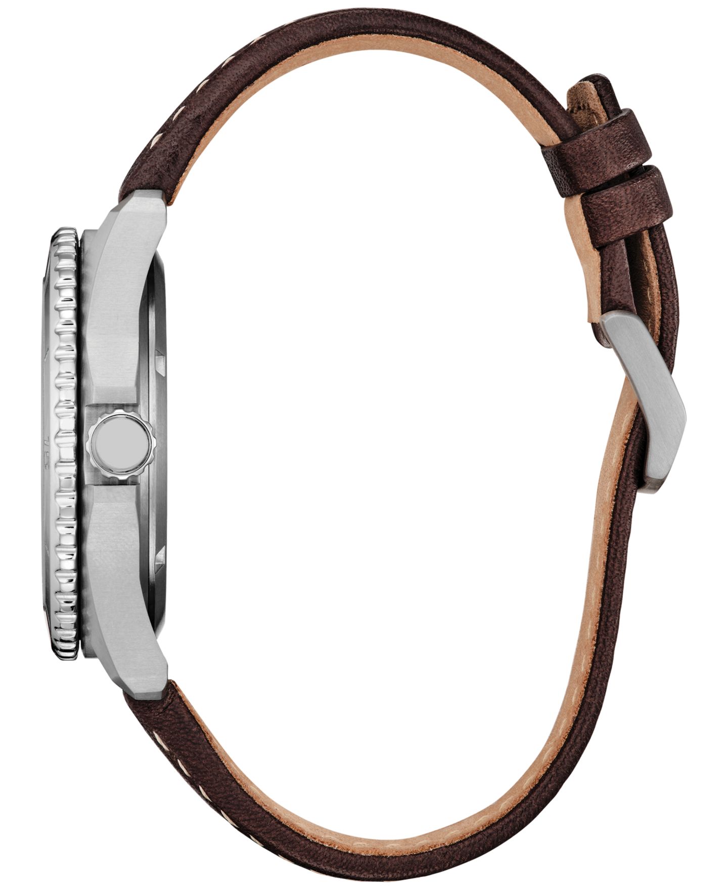 Мужские часы Citizen Eco-Drive Brycen Brown Leather Strap Watch 41mm — фото 2