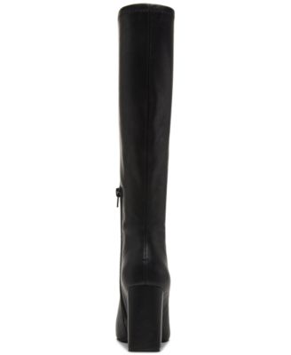 Wisee Block-Heel Knee-High Dress Boots
