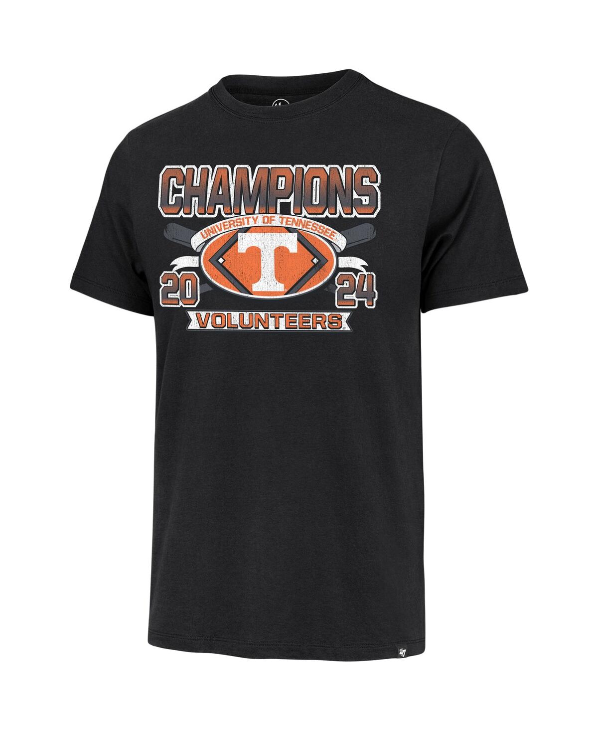 '47 Brand Men'sTennessee Volunteers 2024 Ncaa Men's Baseball College World Series Champions Big Tall T-Shirt - Black