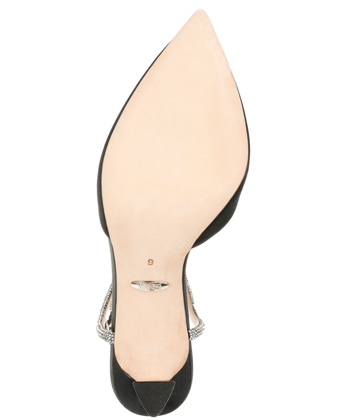 Женские туфли Badgley Mischka Kamilah Ankle Strap Evening Pumps, цвет: Чёрный атласный — фото 5