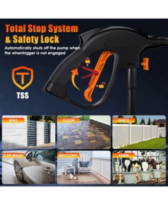 3000PSI Max 2.4 GPM Electric Pressure Washer with 4 Nozzles, Foam Cannon & Spray Gun