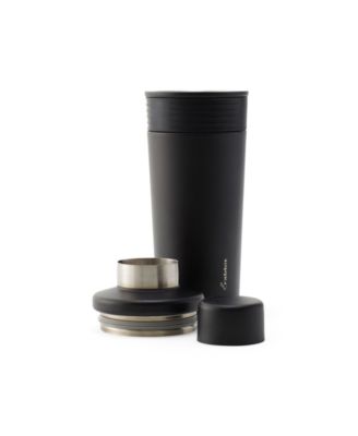 18 oz Stainless Steel Cocktail Shaker, Multi-Use Stainless Steel Topper with 1.5 oz  shot Cap and Strainer