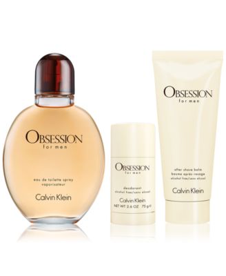 Calvin Klein Men's 3-Pc. Obsession Eau de Toilette Gift Set