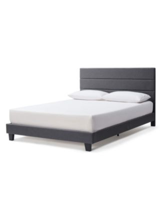 Horizontal Channel Upholstered Platform Bed - King - Navy