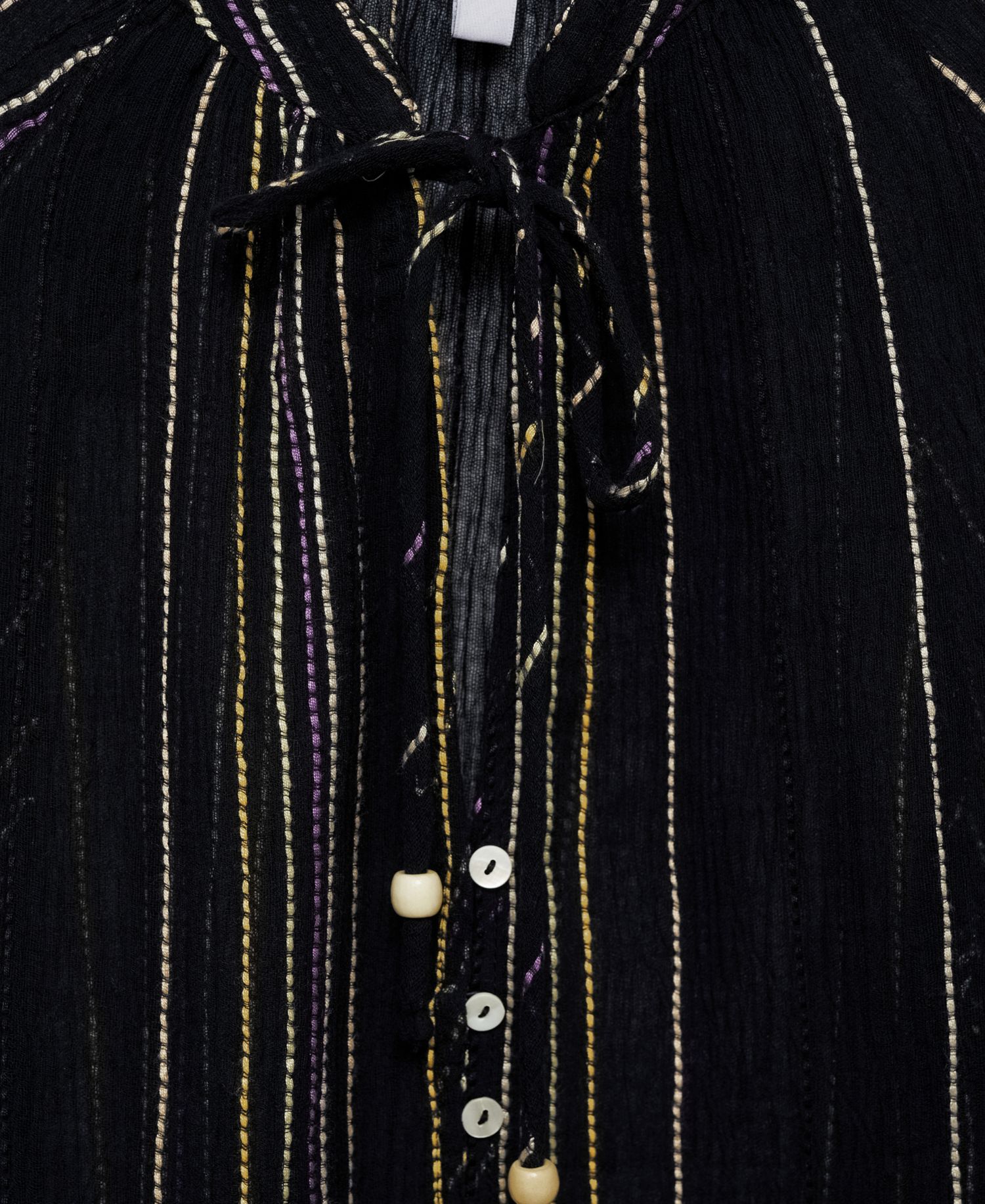 Women's Striped Bow Blouse