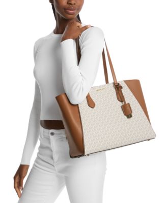 Taryn Large Signature Logo and Leather Tote
