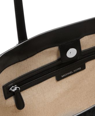 Taryn Large Signature Logo and Leather Tote