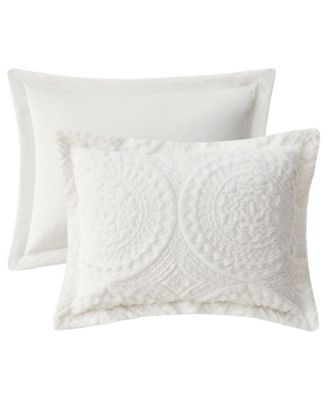 Arya Embroidered Medallion Faux Fur 3-Pc. Comforter Set, King/California King