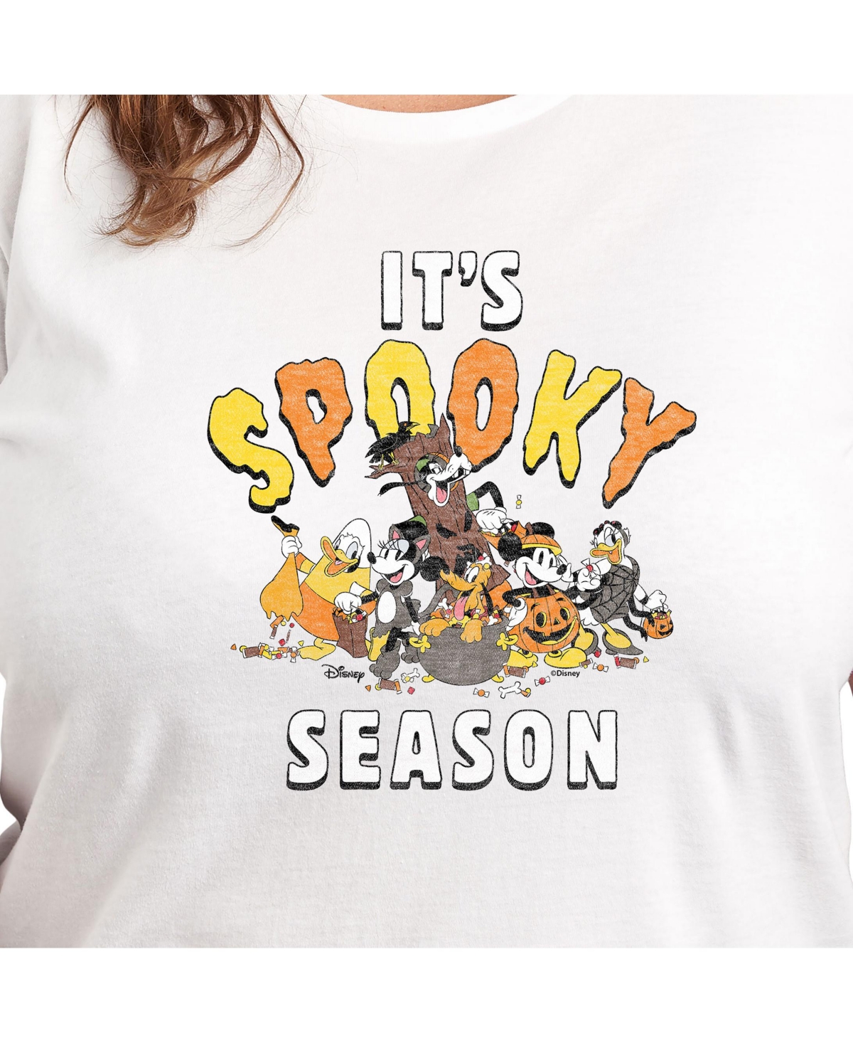 Hybrid Apparel Trendy Disney It's Spooky Season Plus Size Graphic T-shirt