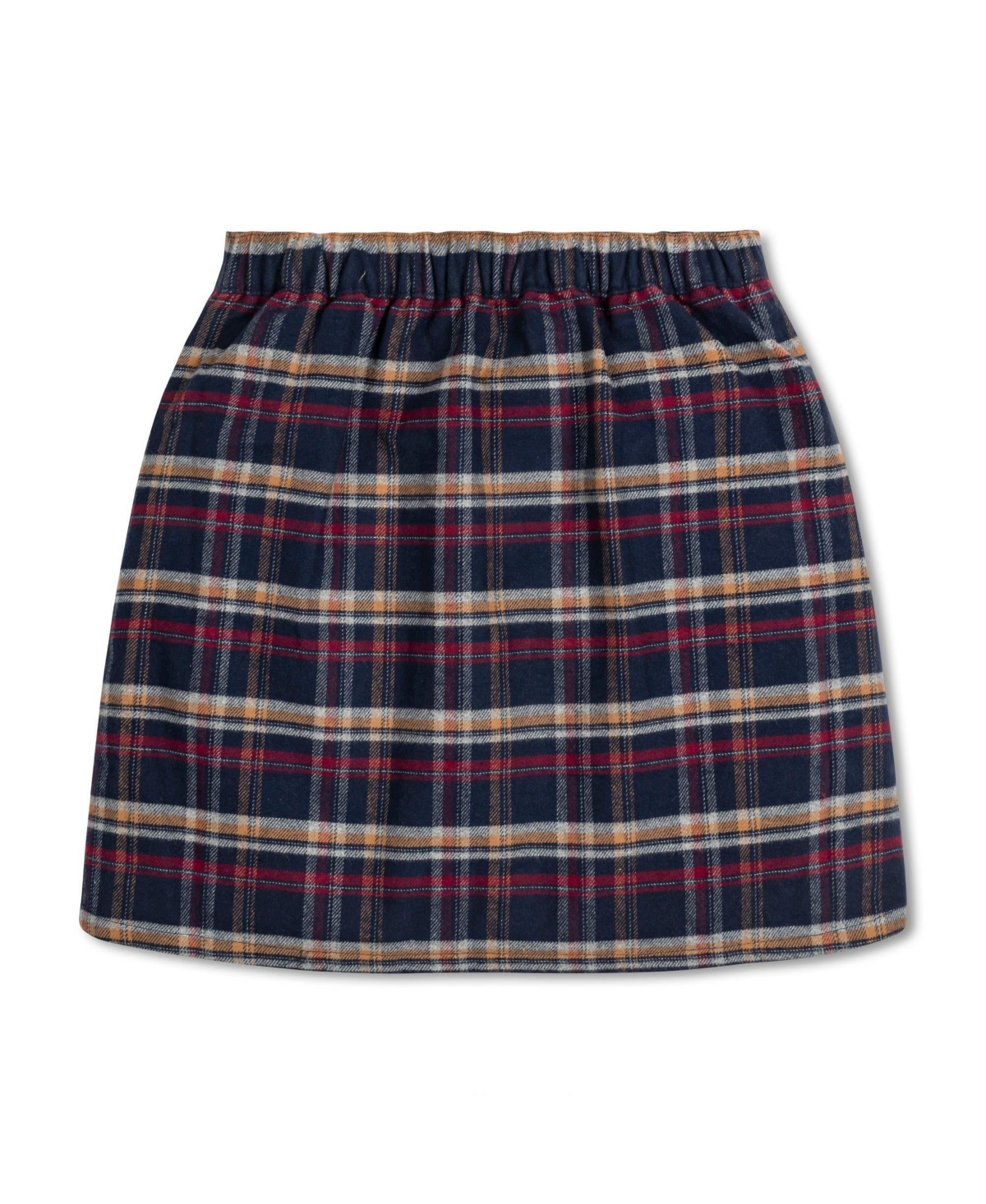 Hope & Henry Big Girls Flannel Pull-On Ruffle Skirt