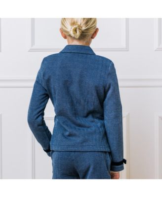 Big Girls Dressy Knit Jacquard Riding Blazer
