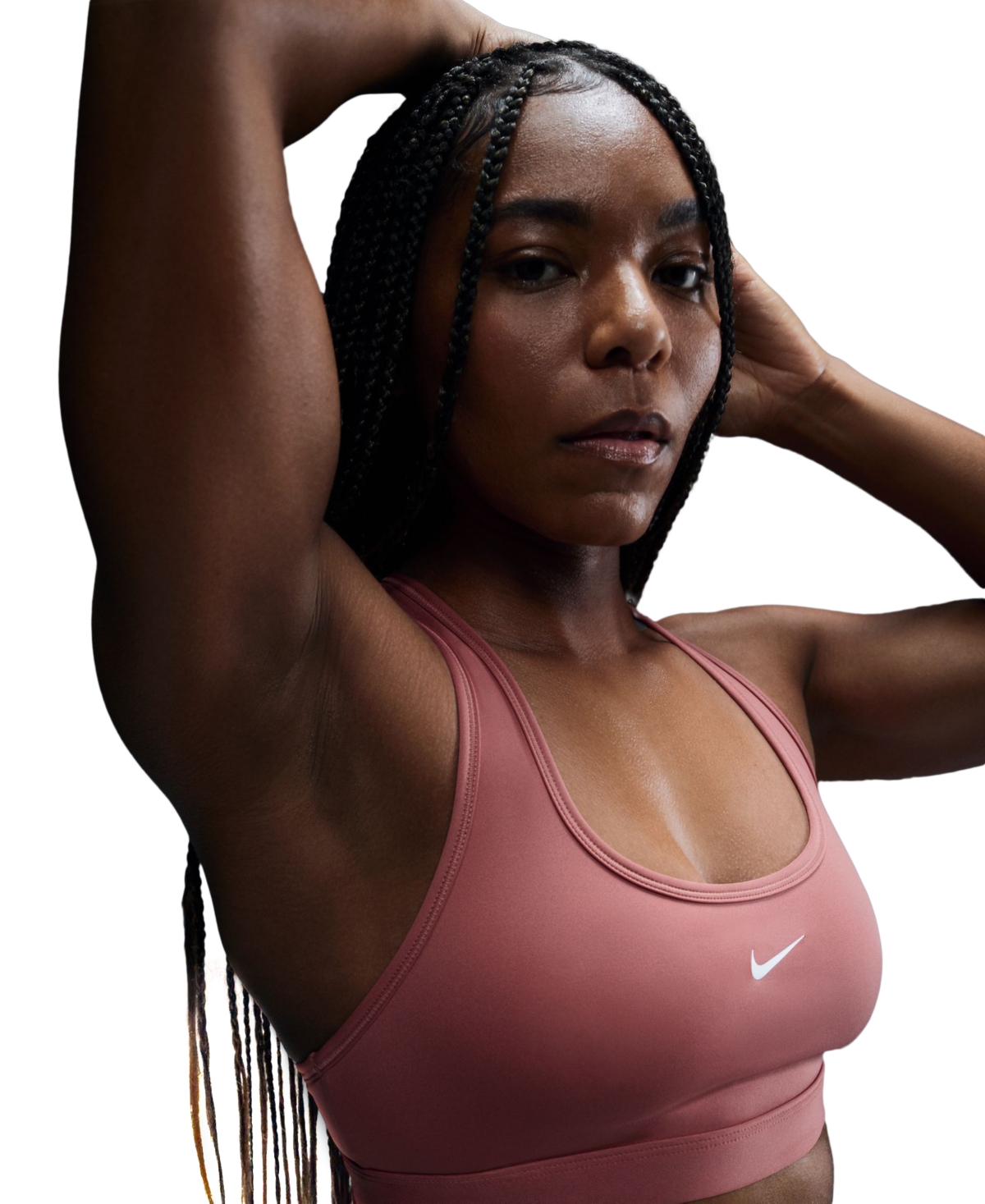 Nike Women's Swoosh Light-Support Non-Padded Sports Bra -whi