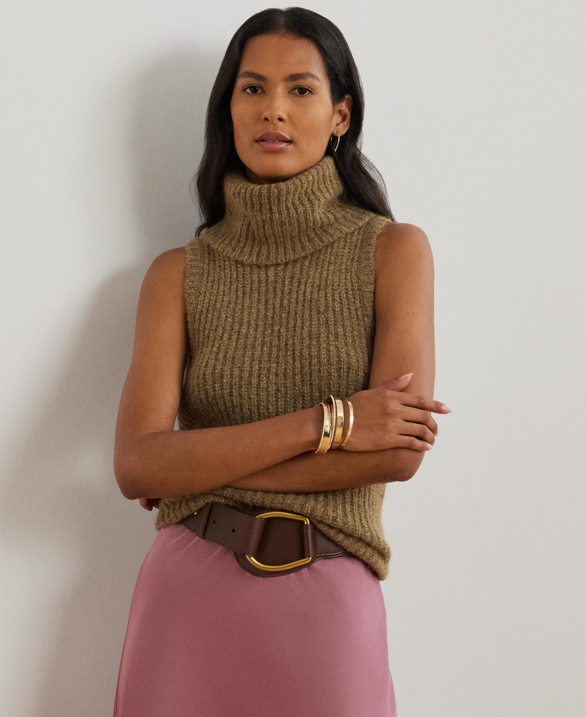 Lauren Ralph Lauren Women's Turtleneck Sweater Tank Top, Regular & Petite