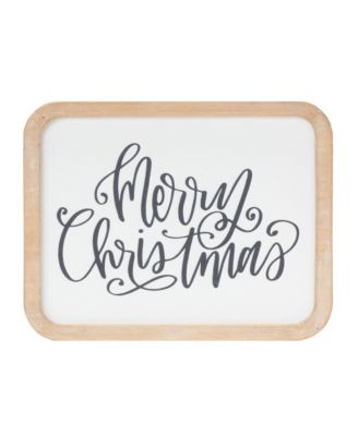 Christmas Holiday Sentiment Plaque Set of 12 Festive Seasonal Plaques