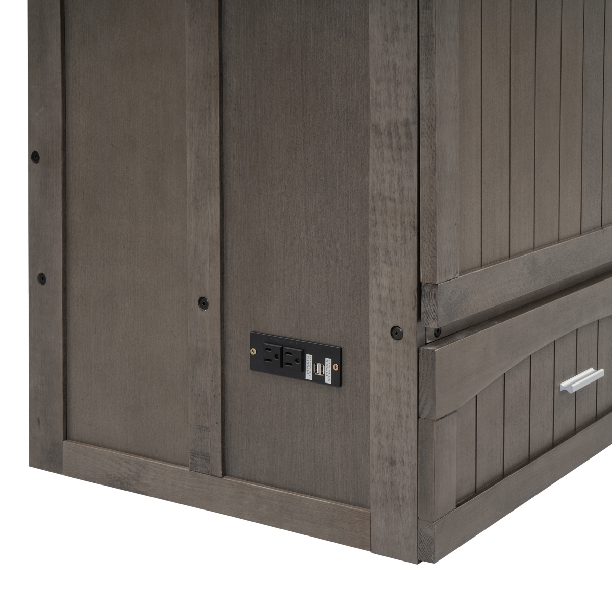 Streamdale Furniture Queen Size Murphy Bed With Built-In Charging Station
