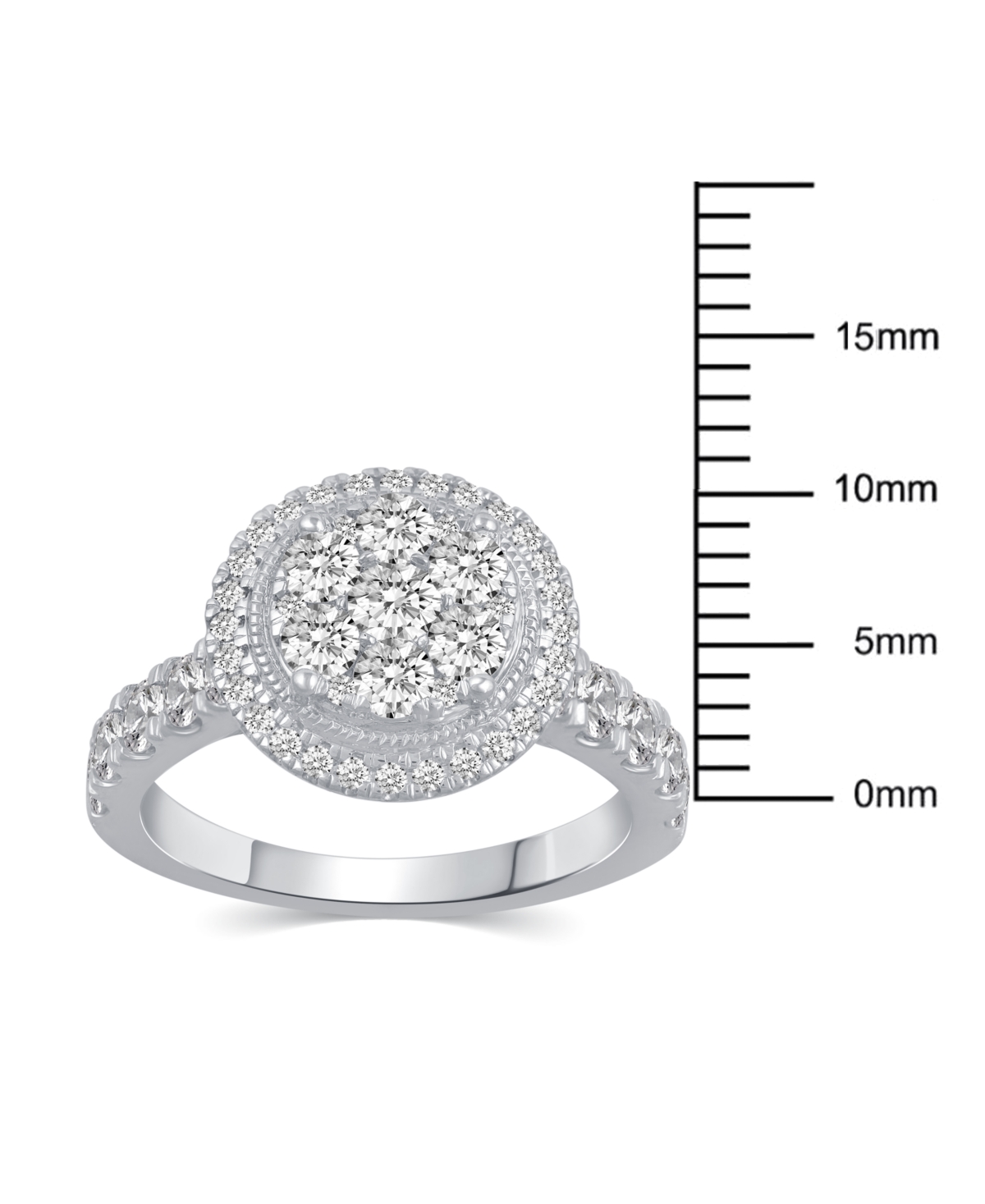 Diamond Halo Cluster Bridal Set (2-5/8 ct. t.w.) in 14k- White Gold