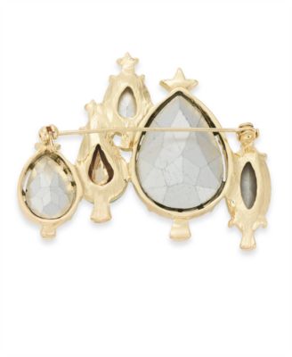 Gold-Tone Crystal Trees Pin, Created for Macy's