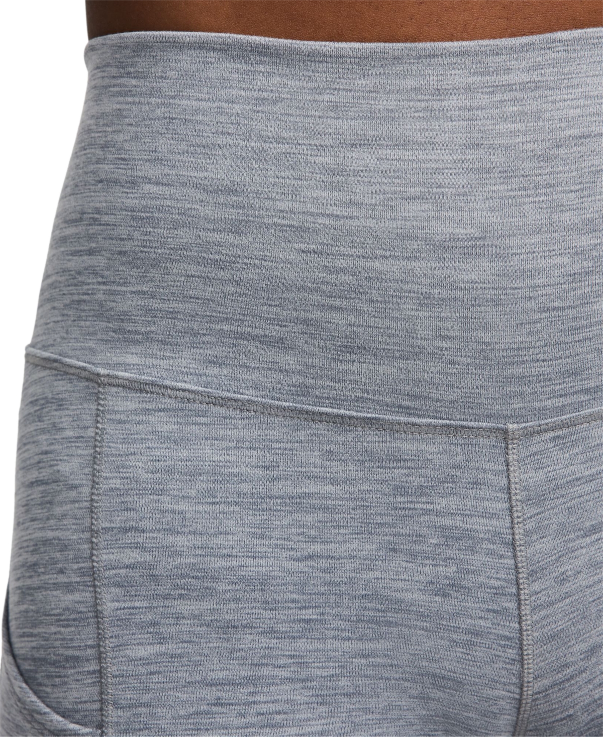 Nike Women's One High-waisted 7/8 Leggings With Pockets In Smoke Grey,htr,black