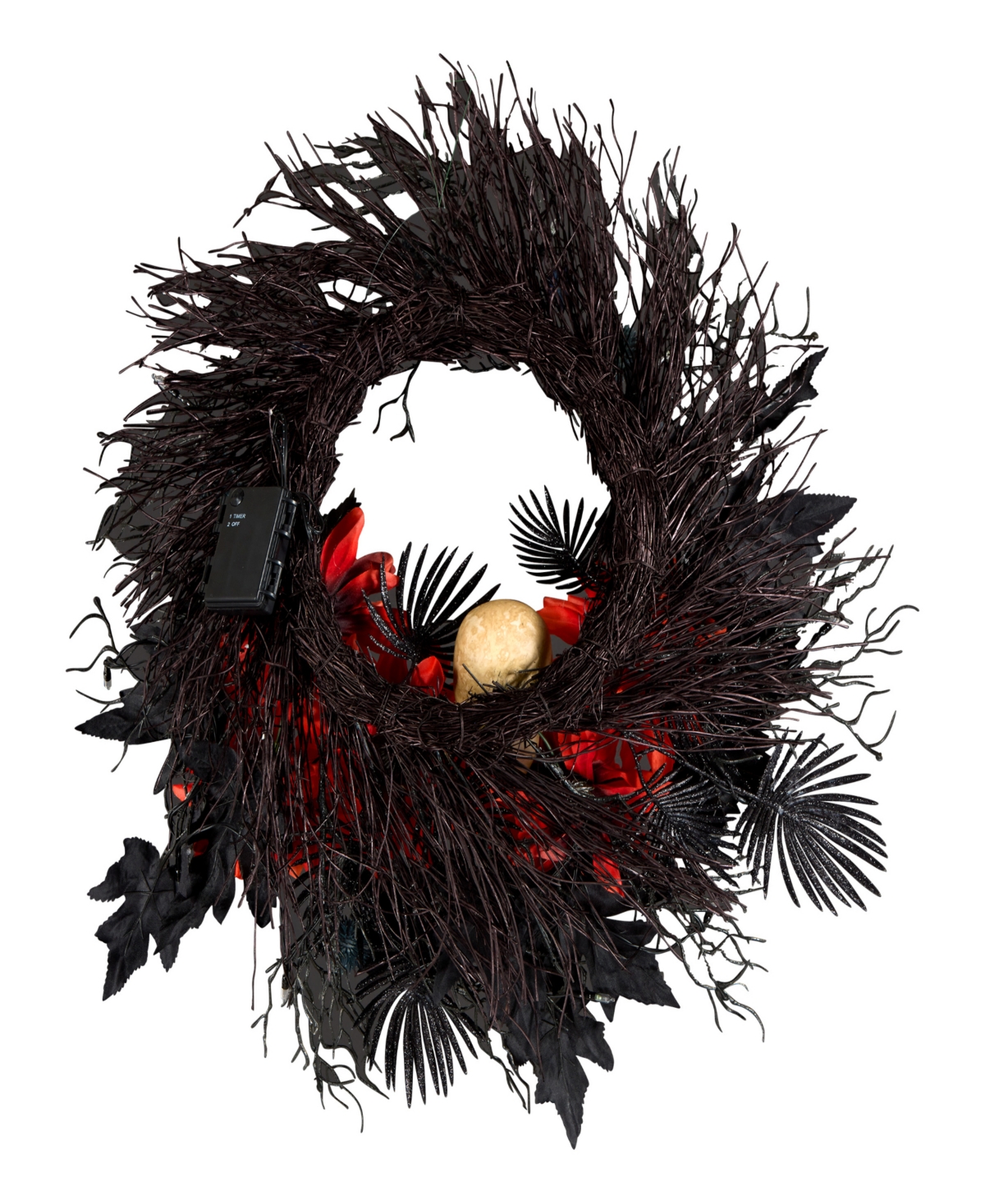 National Tree Company Boo-tiful Halloween Wreath, 24 Inches In Black