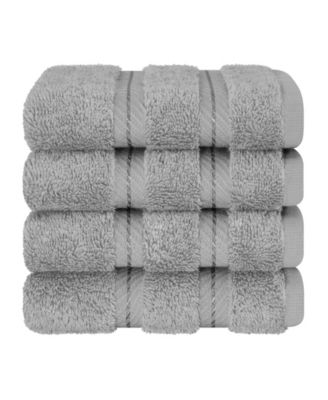 Edison Luxury 100% Turkish Cotton 4-Piece Washcloth Set