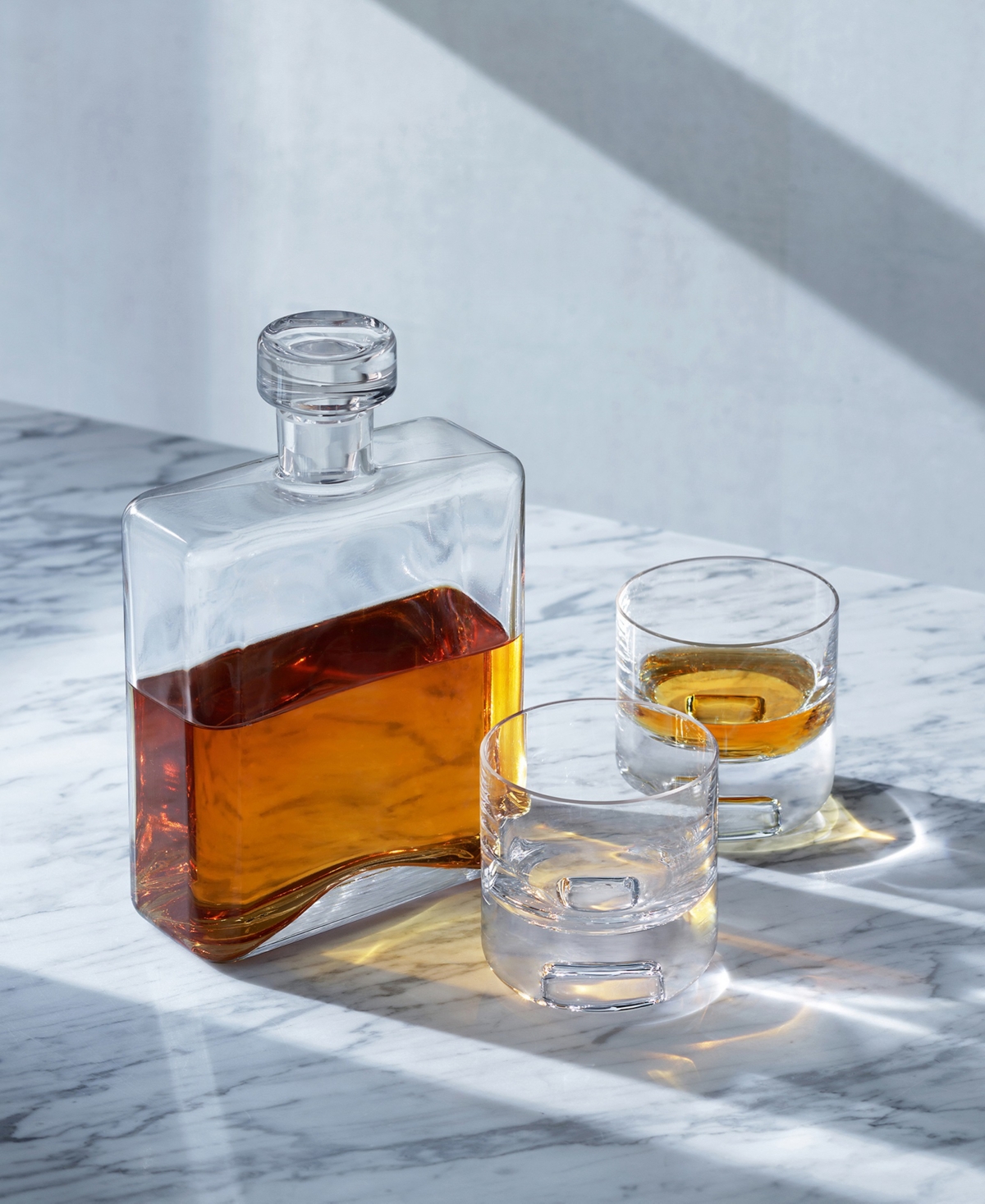 Lsa International Cask Whisky Glasses And Decanter Set In Clear Glass