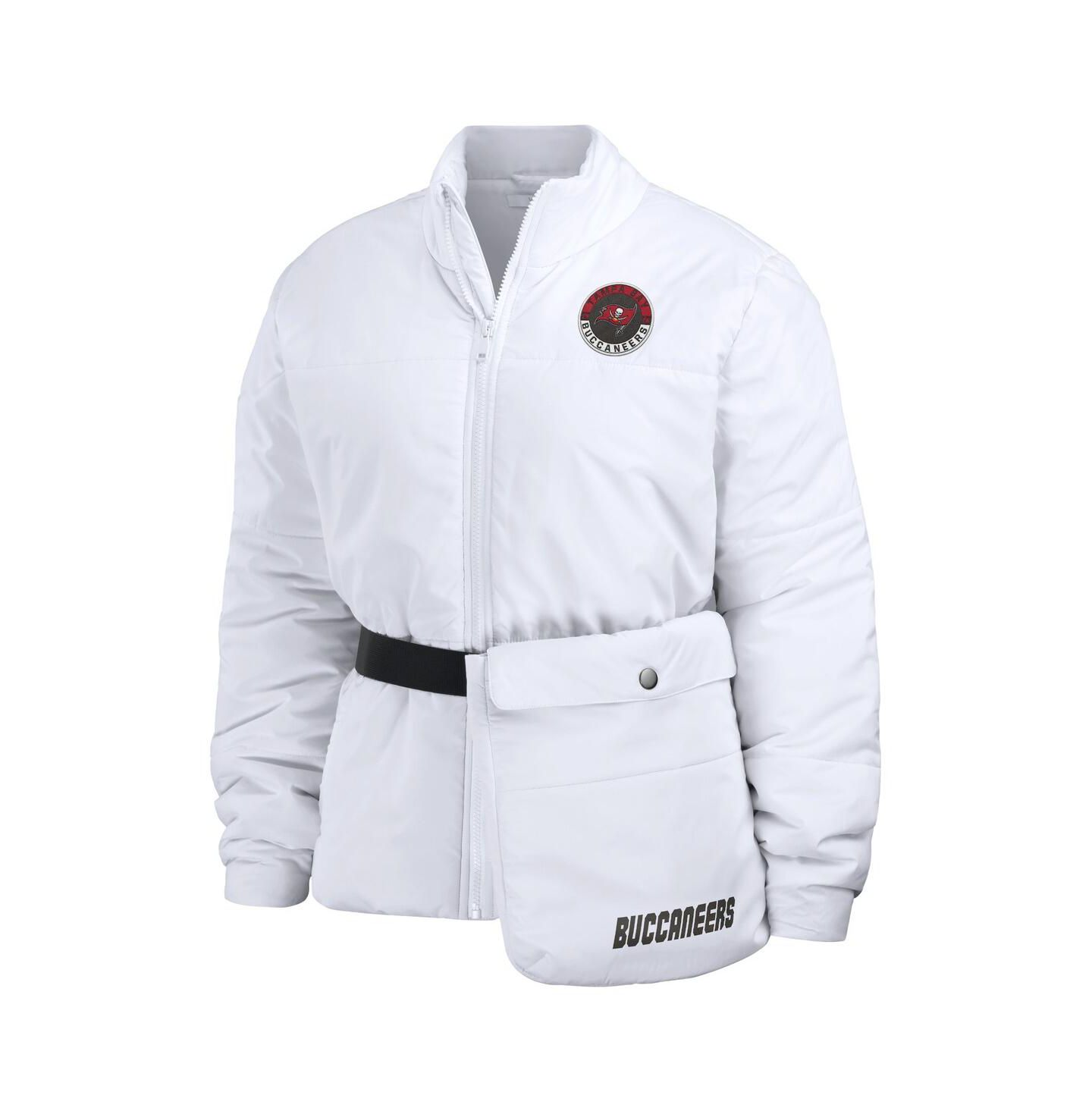 Женская куртка WEAR by Erin Andrews White Tampa Bay Buccaneers Packaway Full-Zip Puffer — фото 4