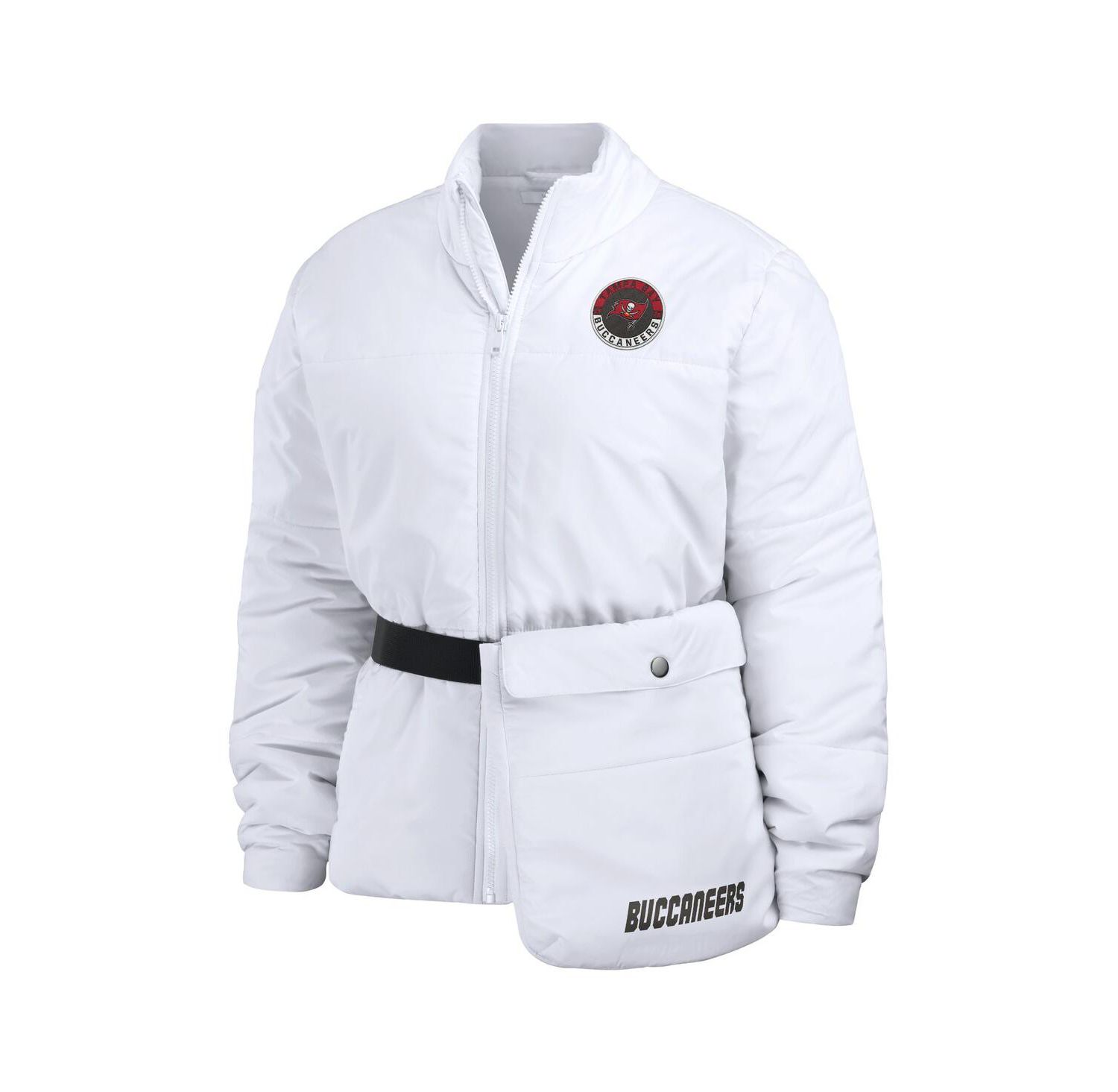 Women's White Tampa Bay Buccaneers Packaway Full-Zip Puffer Jacket