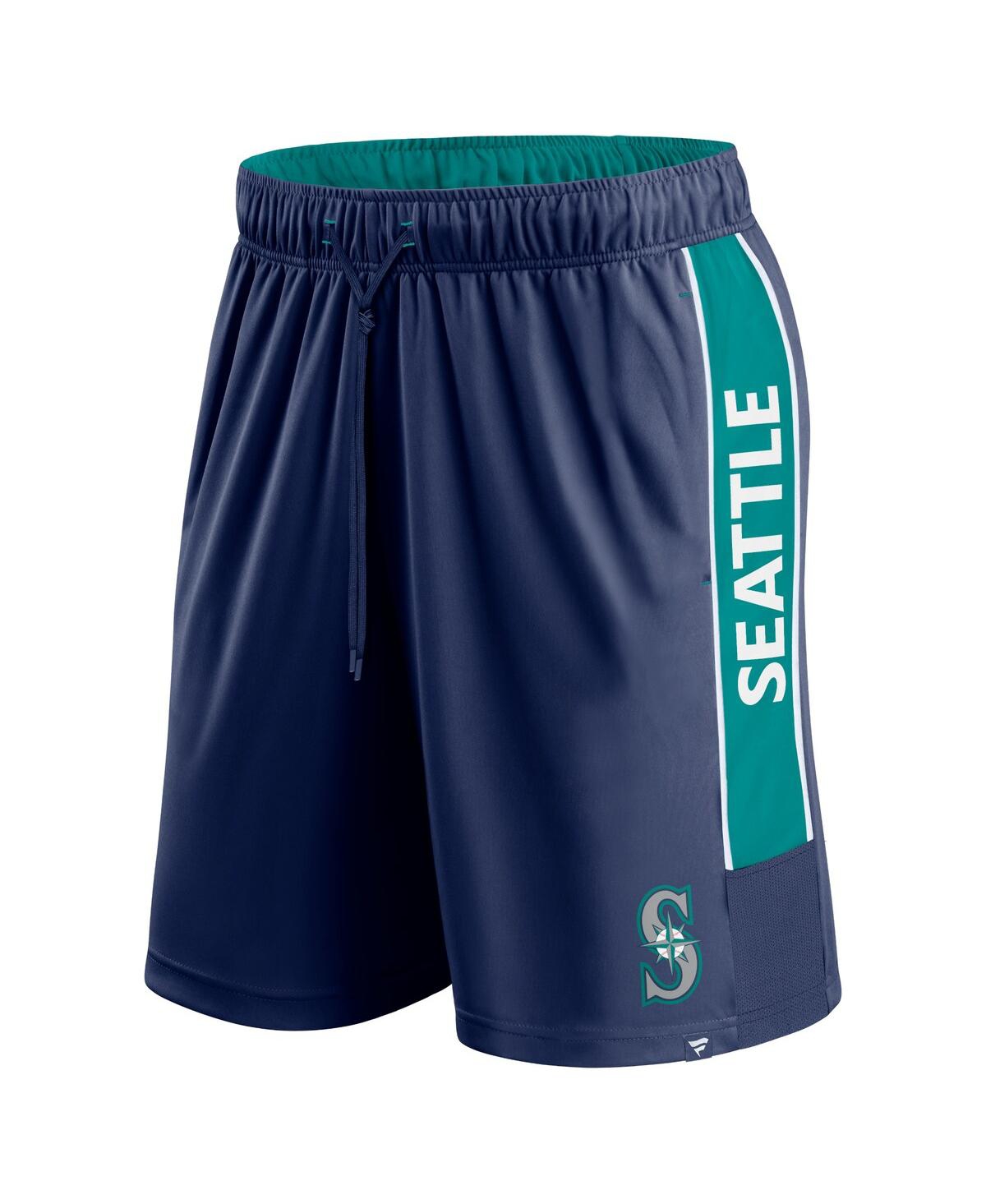 Fanatics Men'sSeattle Mariners Win the Match Defender Shorts - Navy, Aqua