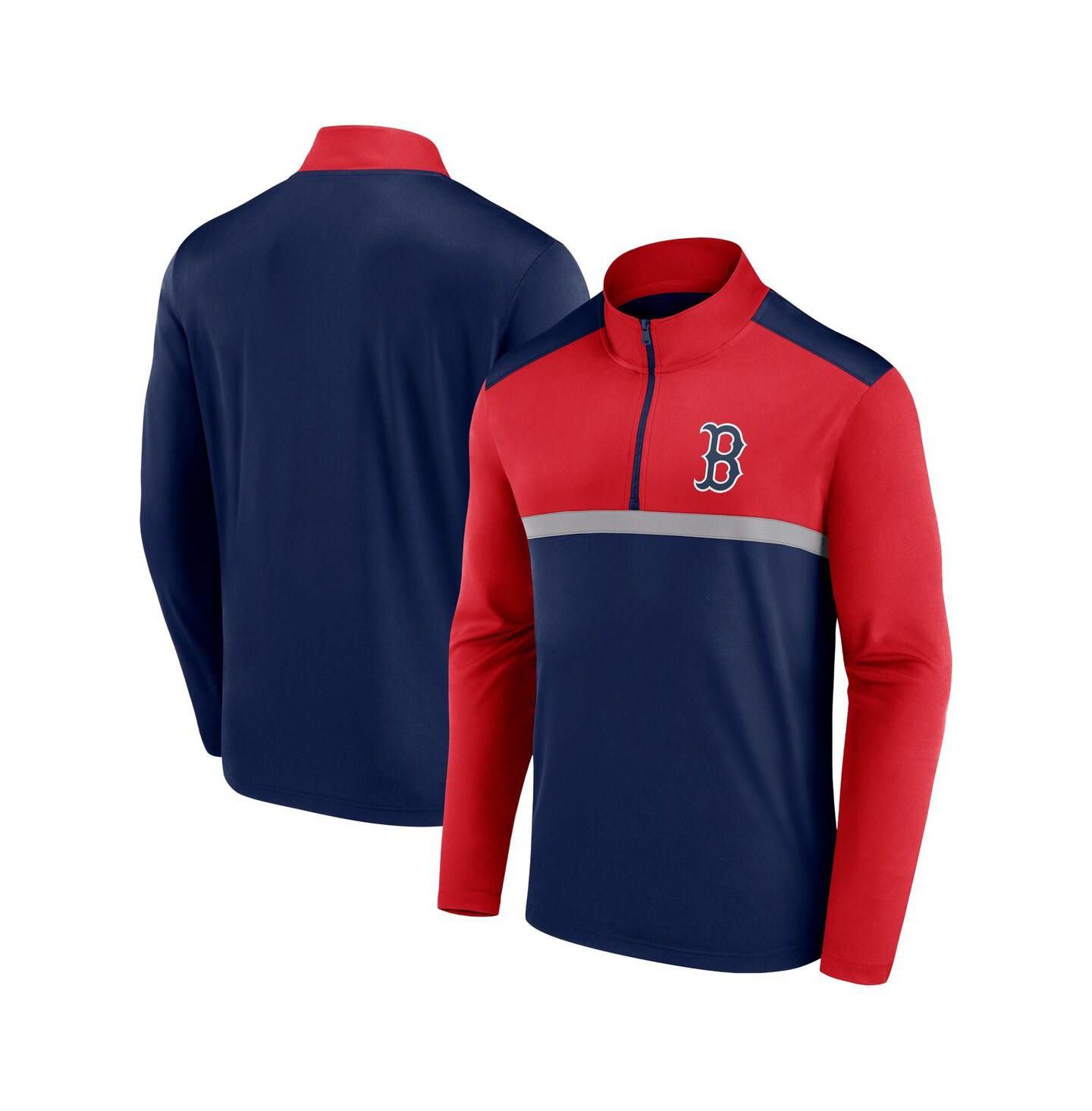 Мужской топ Fanatics Navy Boston Red Sox Unstoppable Quarter-Zip — фото 1