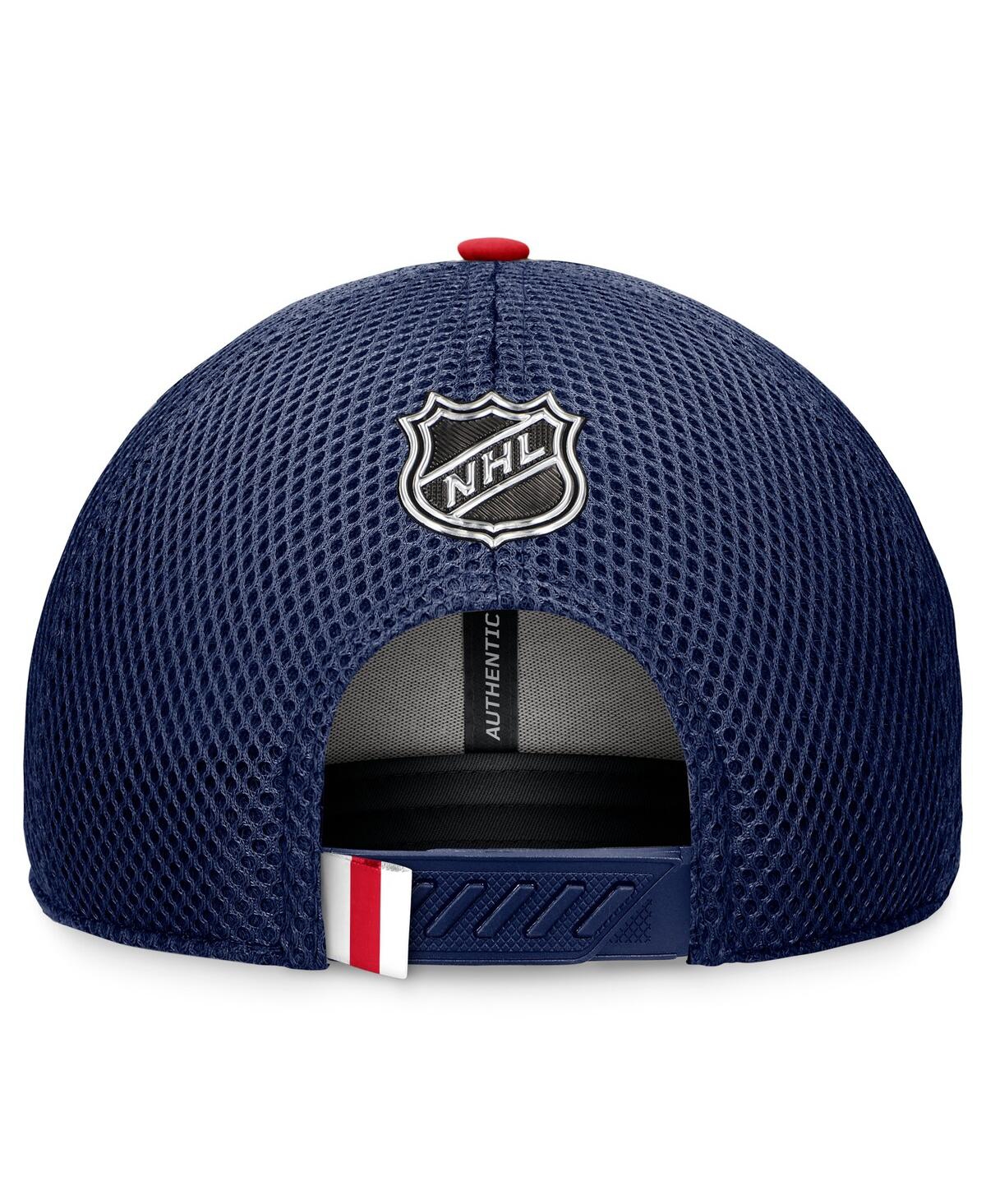 Fanatics Men's Navy New York Rangers 2024 Nhl Draft On Stage Trucker Adjustable Hat In Navy,red