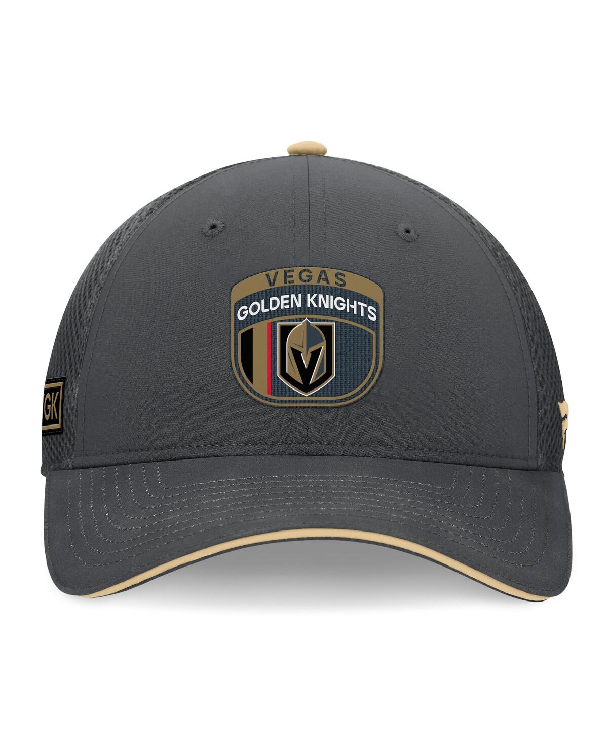 Fanatics Men'sVegas Golden Knights 2024 Nhl Draft on Stage Trucker Adjustable Hat - Charcoal, Gold