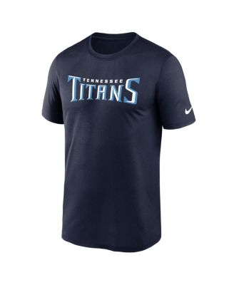 Men's Navy Tennessee Titans Primetime Legend Wordmark Performance T-Shirt