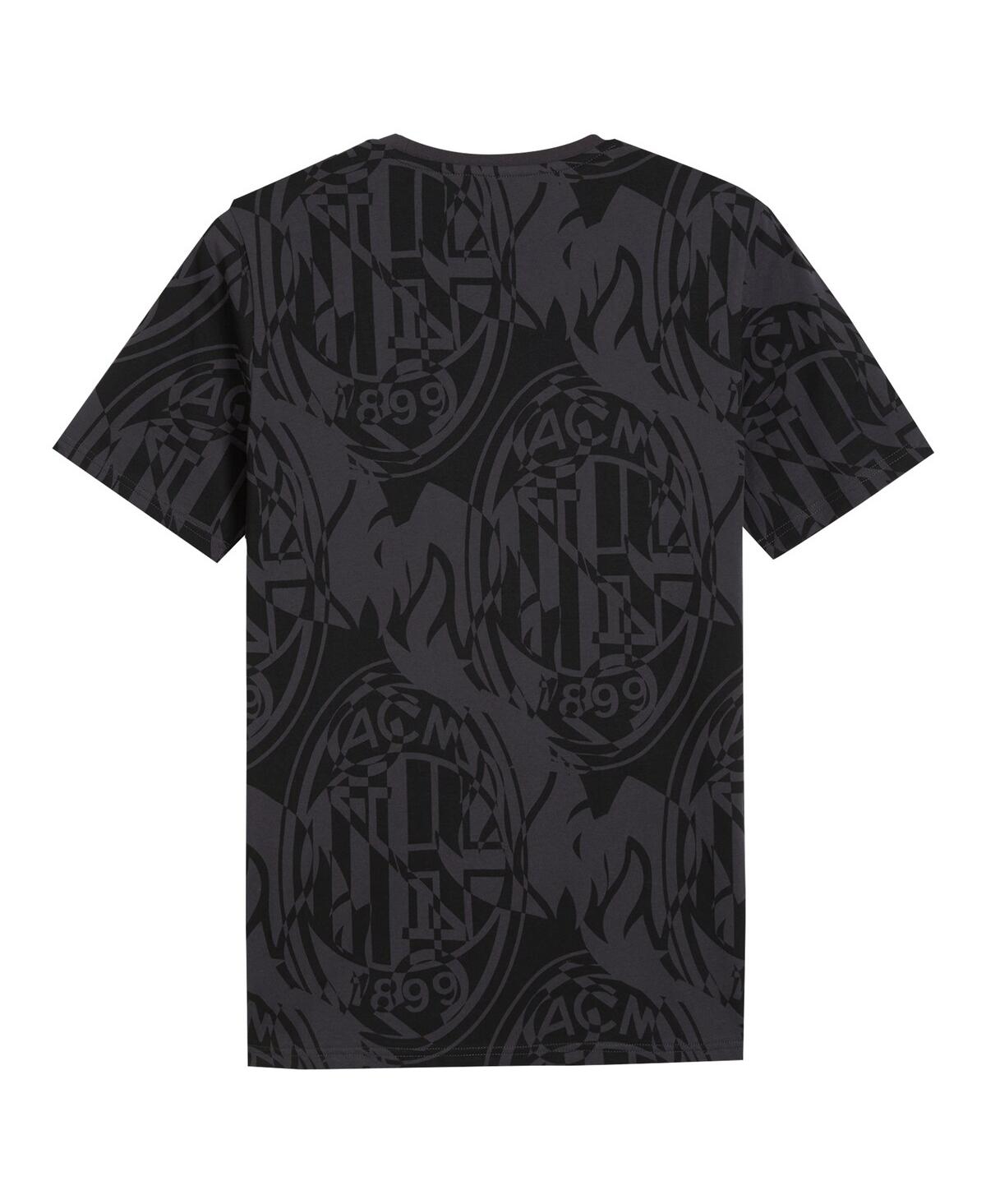 Puma Men'sAc Milan ftblCulture Aop T-Shirt - Black