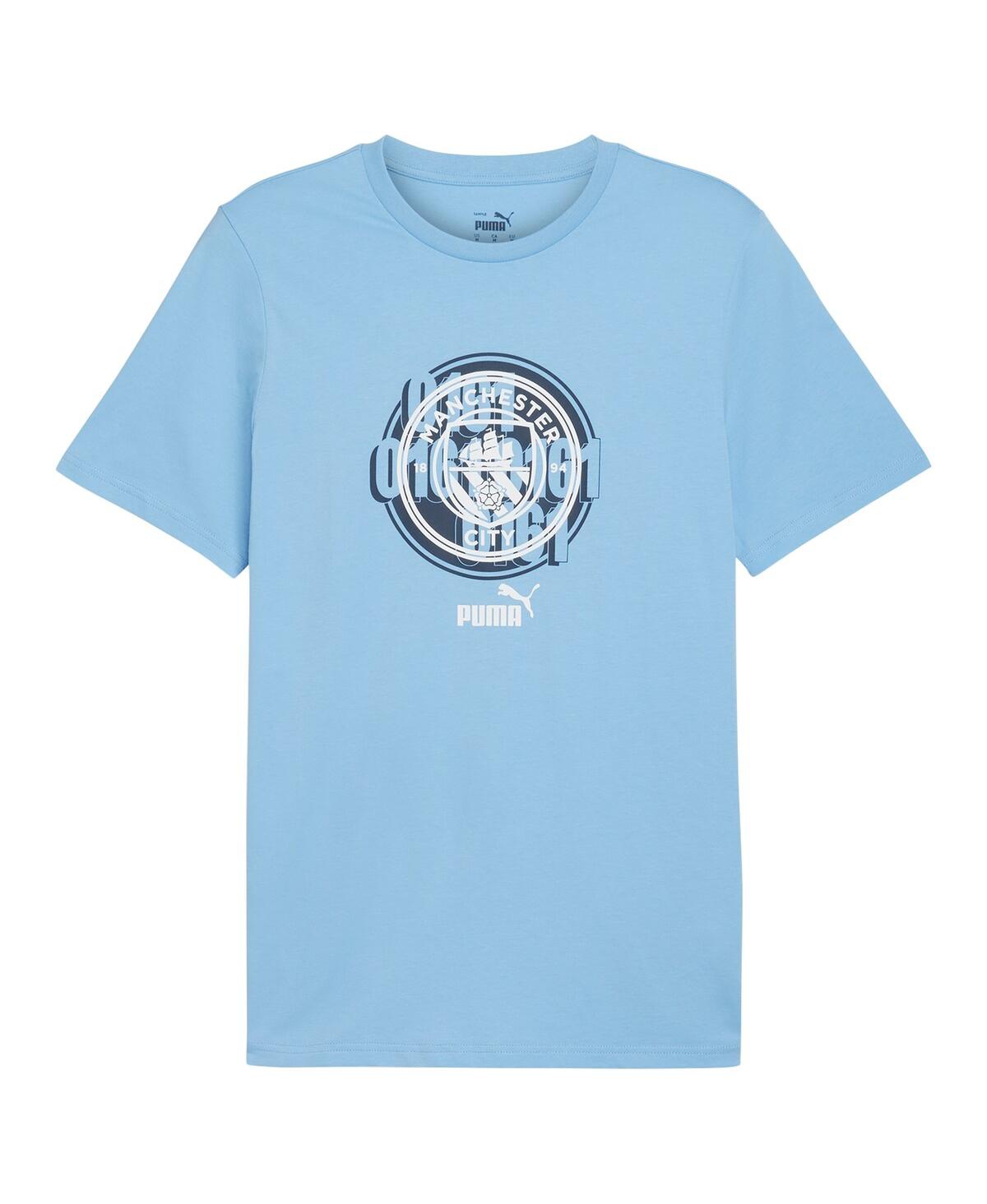 Puma Men'sManchester City ftblCulture T-Shirt - Light Blue