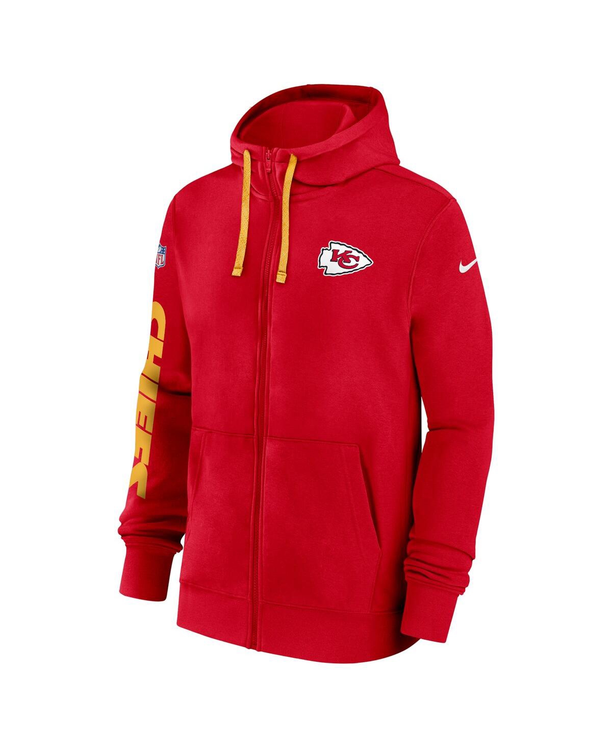 Nike Men'sKansas City Chiefs 2024 Sideline Club Full-Zip Hoodie - Red
