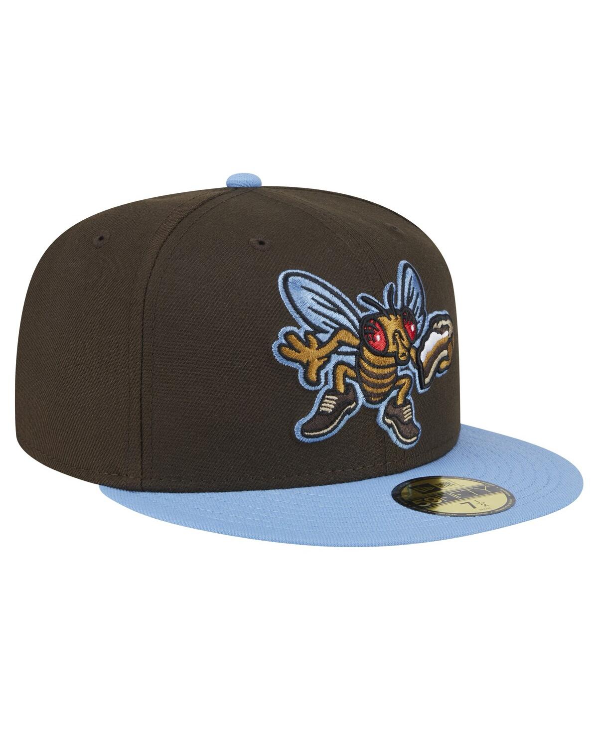 New Era Men'sLehigh Valley IronPigs Theme Night Shoofly 59FIFTY Fitted Hat - Brown