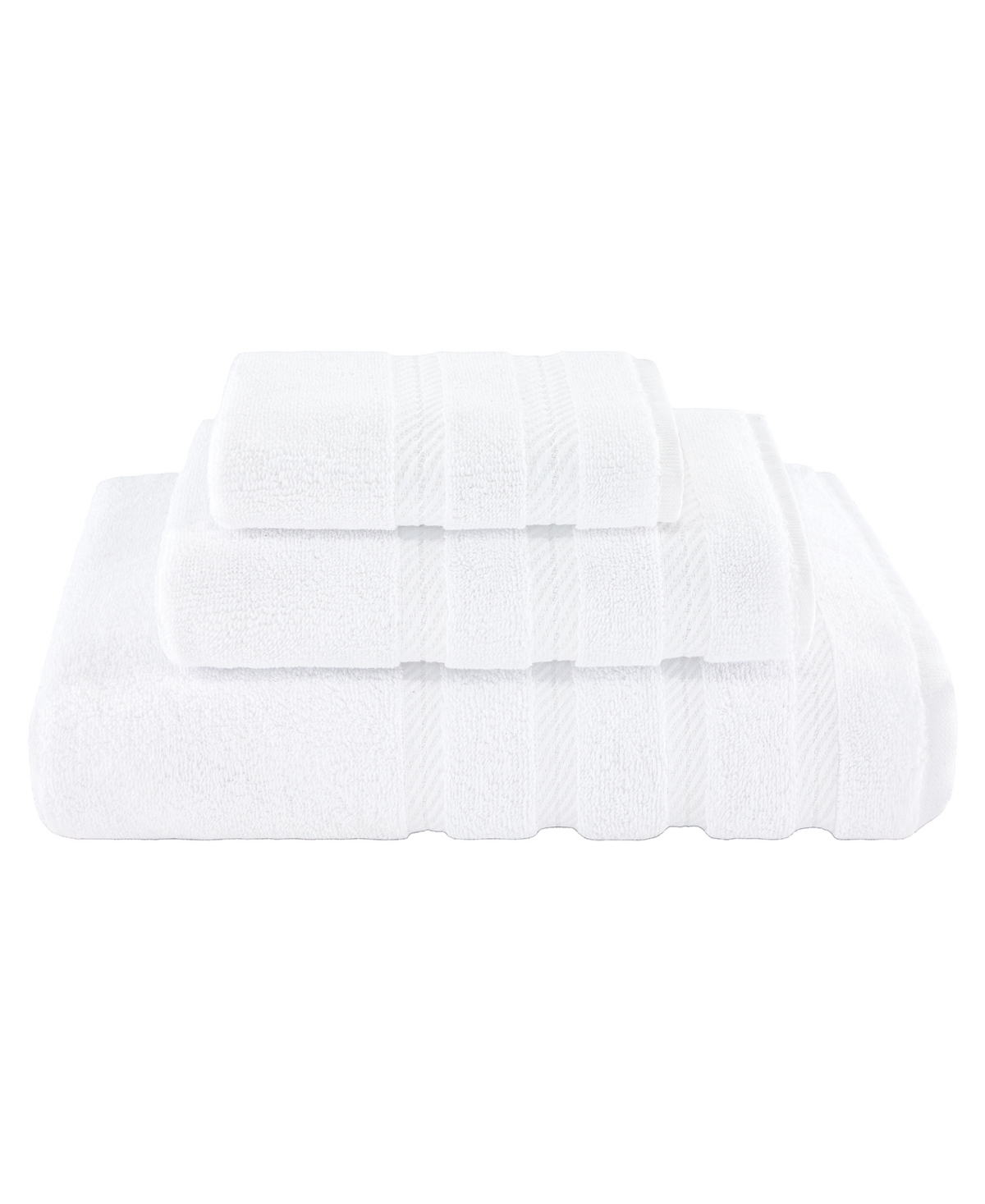 American Soft Linen Edison Premium 100% Turkish Cotton 3-piece Bath Towel Set In White