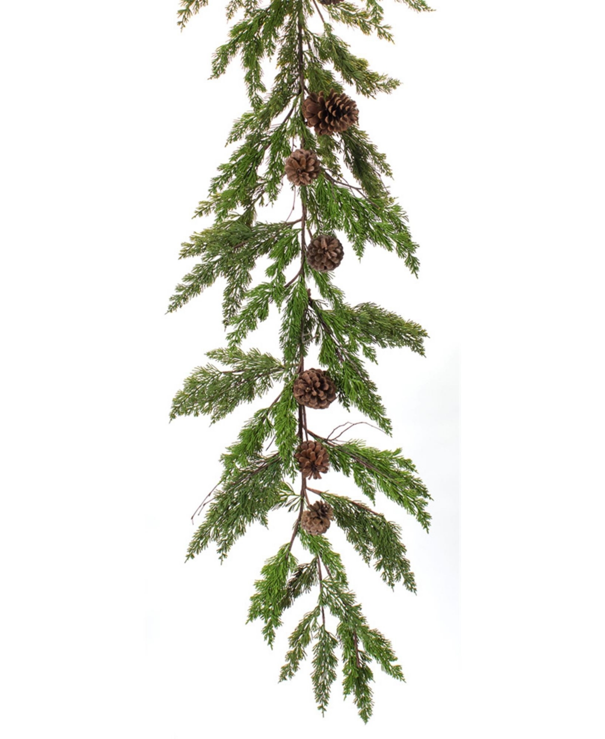 Slickblue Winter Pine-cone Garland with Pinecone Accents (Set of 2)