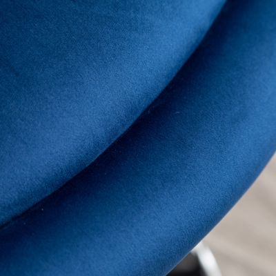 Velvet Upholstered Tufted Back Swivel