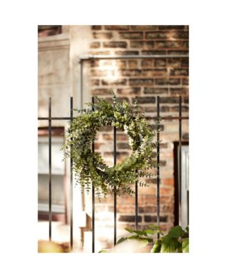 Mixed Eucalyptus Leaf Foliage Wreath With Twig Accents 29"d