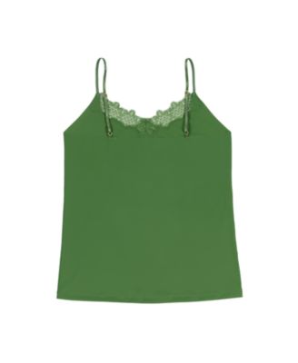 Women's Soft Seamless Camisole with Lace Trim