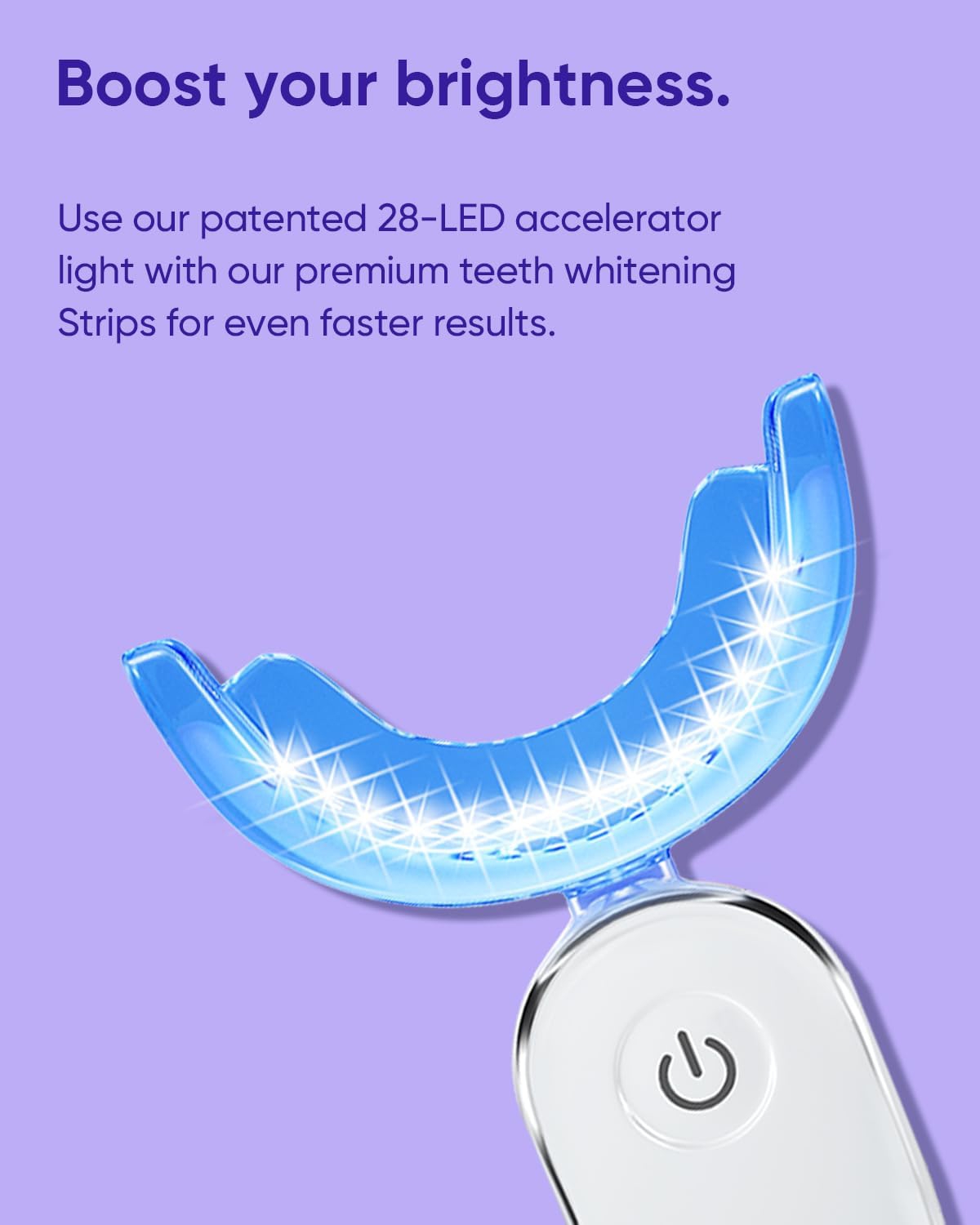 MySmile Teeth Whitening Kit with led Light, Teeth Whitening Strips for Teeth Sensitive, 10 Min Fast Whitening , Helps to Remove Stains from Coffee