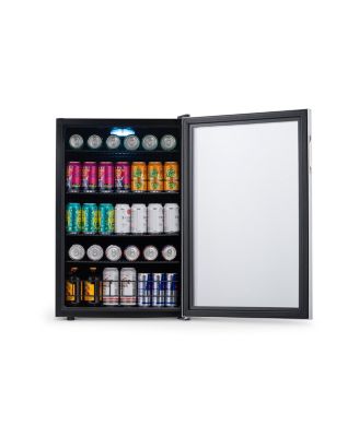 160 Can Freestanding Beverage Fridge in Stainless Steel with Split Shelf and Precision Digital Thermostat
